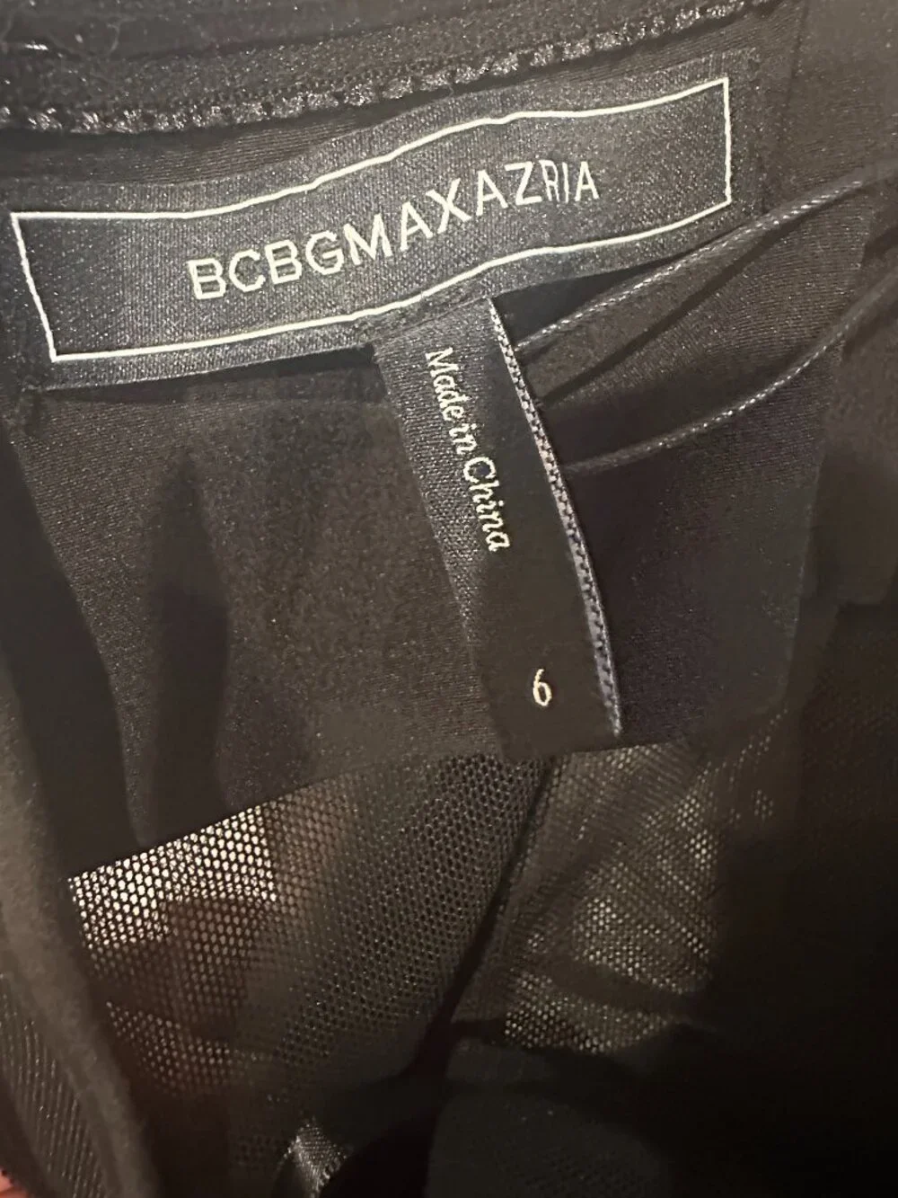 NWT BCBGMAXAZRIA BLACK SHEER CORSET MIDI DRESS MEDIUM - Picture 8 of 10